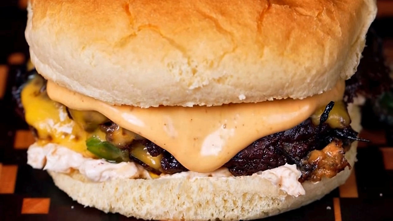 World Food Championships Jalapeño Onion Smashburger with Cheese Spread